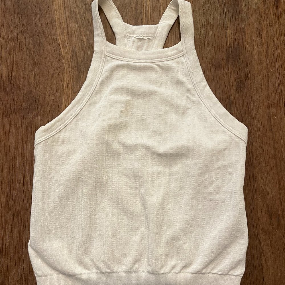 Fabletics White Work Out Tank Top